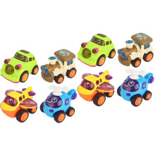 8Pcs Wear-Resistant Portable Plastic Toy Cars Fun Pull Back Kids Toys