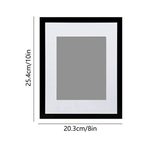 Moldura de foto de plástico preto 8x10 polegadas 1