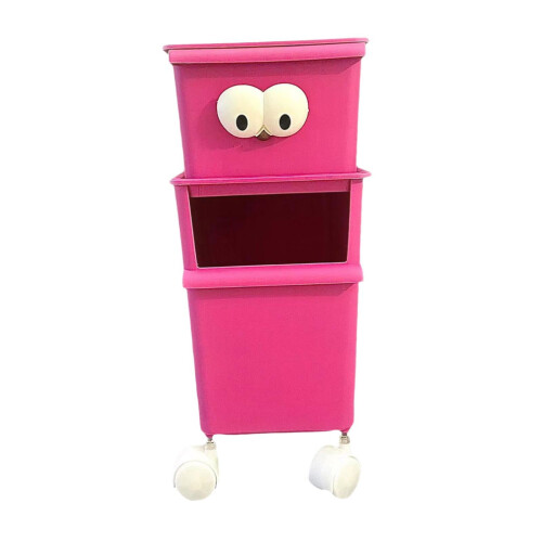 Toy Storage Organizer Stuffed Animal Storage with Wheels Space Saving Home Decor 2