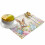 Paashaas placemats set van 4, beige lente bloemendesign 8