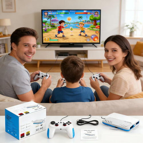 Player Link Wireless TV Game Console System With Interactive Controllers For Family Entertainment 2
