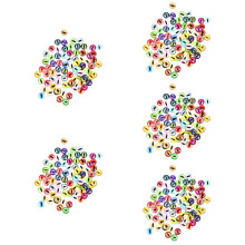 500Pcs DIY Glass Doll Eyes Assorted Color Craft Supplies for Toys
