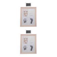 2Sets Pink Baby Handprint Footprint Picture Frame DIY Keepsake Kit