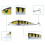 Δολώματα ψαρέματος 11cm Crankbait με πολύχρωμη εκτύπωση, βυθιζόμενα δολώματα ψαρέματος 7