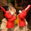 Bunny Hand Puppet with Moving Mouth, Ventriloquist Doll for Interactive Play, Easter Gift for Parent Performance(Red) 4