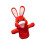 Bunny Hand Puppet with Moving Mouth, Ventriloquist Doll for Interactive Play, Easter Gift for Parent Performance(Red) 6