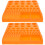 2Pièces Outil Rangement Embouts Orange Durable 1