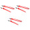 3Pairs Red Mountain Bicycle Mud Guards Flexible Easy-to-Install 1