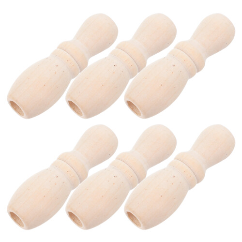 24Pcs Wooden Blind Cord Pull Knobs Khaki Vase Design Easy Install 1
