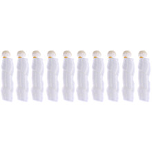 10Pcs White Doll Wigs High Temp Fiber DIY Straight Hair for Doll Use