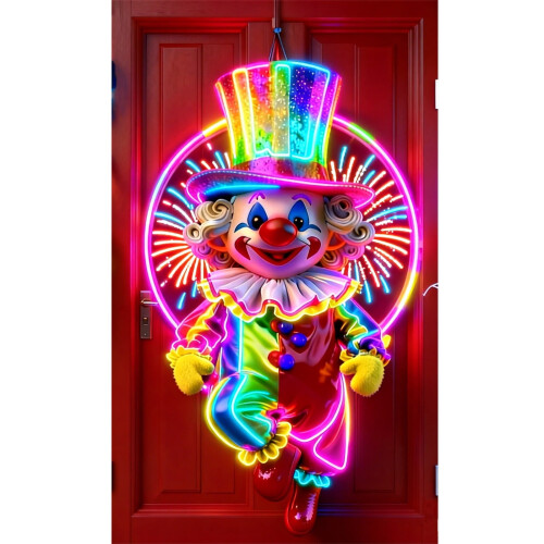 Capa de porta para o Mardi Gras com desenho de bobo da corte, 71 x 35 polegadas 1