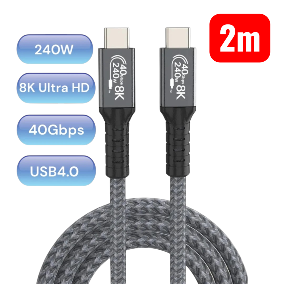 Usb C To Type C 240W 40Gbps 8K Usb4 2M 674026158092