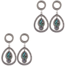 2Pcs Diamond Earrings for Women Fashionable Jewelry Accessory As Shown