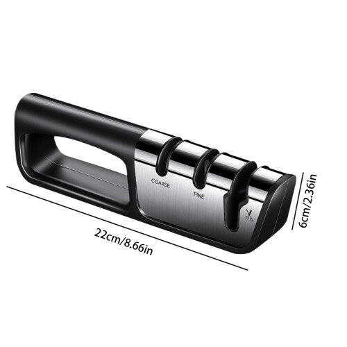 Kitchen Cutter Sharpener 3-Stage Handheld Cutter Sharpener Professional Accessories for Chefs and Beginners Kitchen Tool outgoing 1