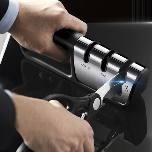 Kitchen Cutter Sharpener 3-Stage Handheld Cutter Sharpener Professional Accessories for Chefs and Beginners Kitchen Tool outgoing 2