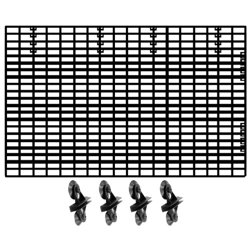 2Sets Black Aquarium Isolation Panel Fish Tank Lattice Plate Durable