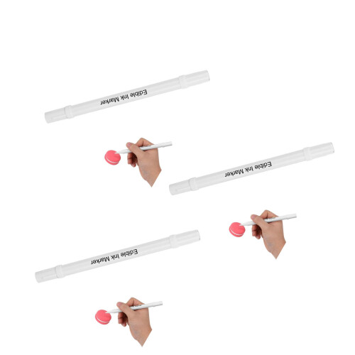 3St Eetbare Inktpen Wit Voor Versieren Van En Chocolade