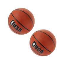 2Pièces Ballons De Basket Orange En Caoutchouc Pour Ados Entraînement