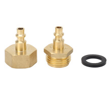 Air Compressor Quick-Connect Plug Adapter for Garden Hose Blow Out, Winterization Tool with Gasket Compatible with Garden Hose and Air Compressor,