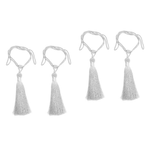 4Pièces Liens De Rideaux Pompons Pour Fixation Décor 2