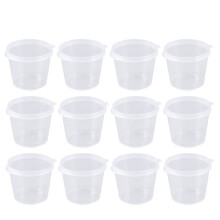 200St Transparante Wegwerp Cups Met Wit Voor Opslag