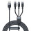Joyroom 3-in-1 USB-A to Lightning/USB-C/Micro USB Cable 3.5A, 1.2m - Black 1