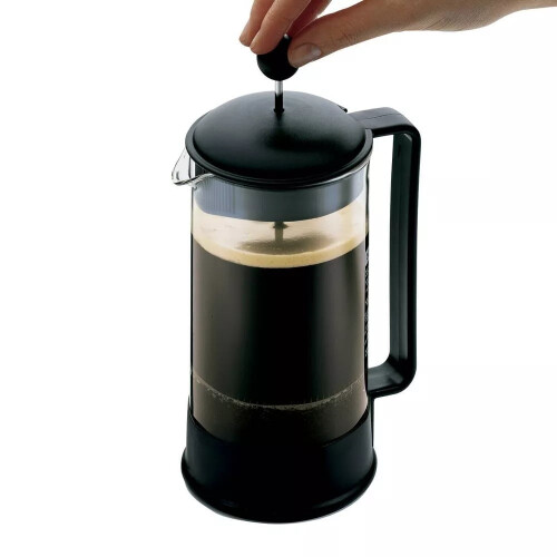 Καφετιέρα Brazil8Cup34oz French Press, μαύρη: Γυάλινη καράφα, Κατάλληλη για πλυντήριο πιάτων, 2