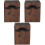 3Pièces Étui Bois Pour Ciseaux Coiffeur Accessoires Salon Café 1