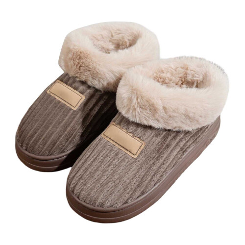 Παντόφλες Corduroy Slip-on με λάστιχο στο πίσω μέρος για εσωτερικούς και εξωτερικούς 1