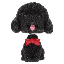 1Pièces Décor Chien Hoquetant Résine Noire, Chiot, Salon Bureau