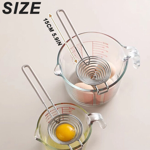 Stainless Steel Egg White Separator Tool, Yolk Filter for Baking, Easy Egg White Protein Separation Gadget 2