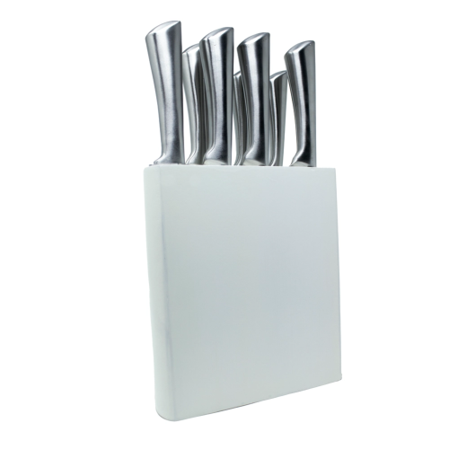 Professional 7-Piece Knife Set with White Block