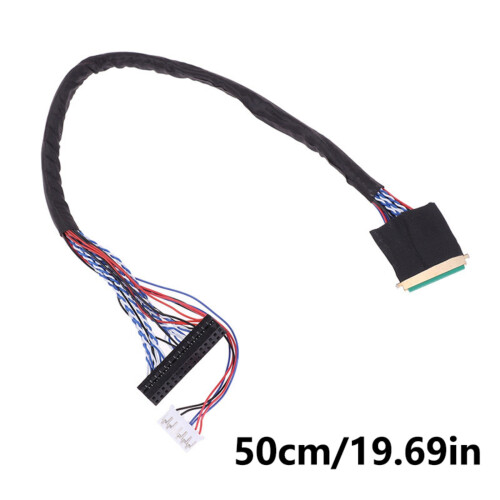 Cabo LVDS de 40 pinos para display LED LCD, fácil de instalar, com duas interfaces de canal e 6 bits. 1