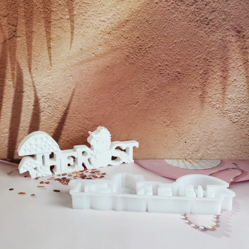 Silikoneforme Efterårsforme Epoxyharpiksforme Bogstaver med pindsvin Støbeforme Plasterforme 1