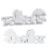 Silikoneforme Efterårsforme Epoxyharpiksforme Bogstaver med pindsvin Støbeforme Plasterforme 6