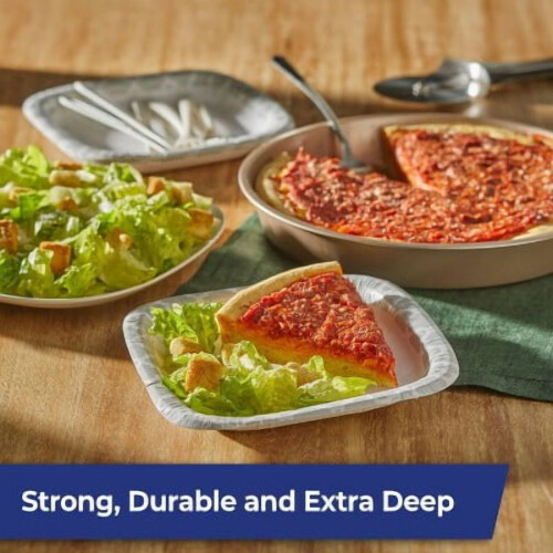 Hefty Extra Deep Square Disposable Plates 8.5" - 40ct 1