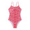 Dame vintage badedragt med ruchingprint 5