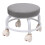 Gray Portable Low Rolling Stool with 4-Wheel Swivel and PU 2