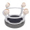 Gray Portable Low Rolling Stool with 4-Wheel Swivel and PU 6