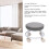 Gray Portable Low Rolling Stool with 4-Wheel Swivel and PU 8