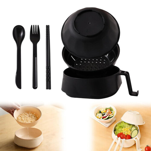 Microwave Ramen Bowl Set with Spoon Chopsticks Fork 1