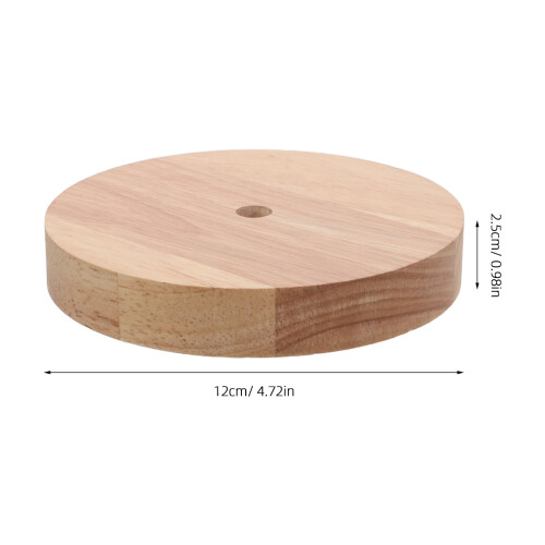 2Pcs Wooden Lamp Base with Universal E27 E14 Socket Creative Design for DIY Lamp Projects 1