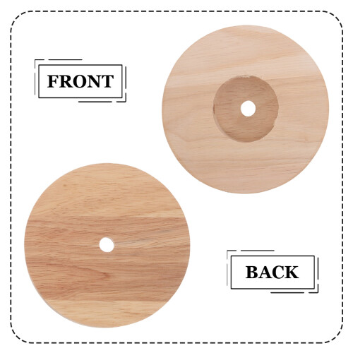 2Pcs Wooden Lamp Base with Universal E27 E14 Socket Creative Design for DIY Lamp Projects 2