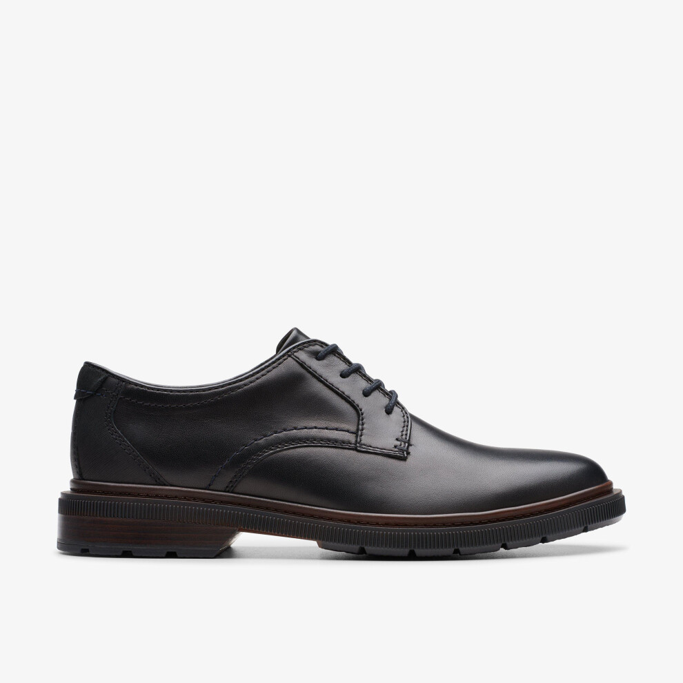 New Clarks Men's (, ) Burchill Derby Leather Black 26176927