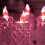 Rose Shadow LED Flameless Pillar Candles 4PCS Red 5