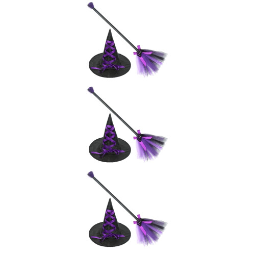 3Sets Heksenhoed Voor Dames En Met Halloween Set