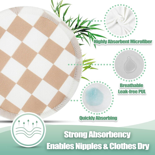 Nursing Breast Pads Washable Reusable 14 Pack 2