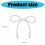Pearl Bowknot Cake Ornament White 12 pcs 5