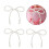 Pearl Bowknot Cake Ornament White 12 pcs 6