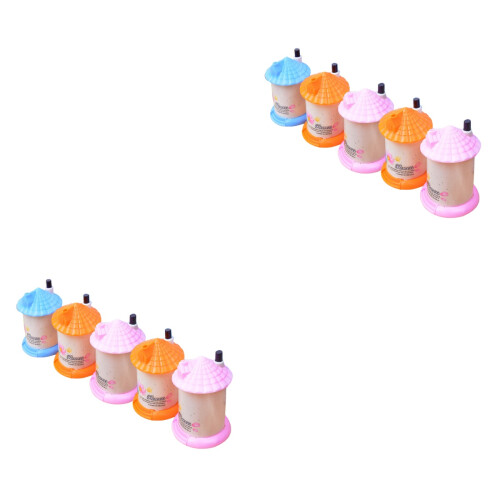 10pcs Toothpick Holder Dispenser House Shape Automatic Picktooth Box Storage Container For Kitchen Random Color